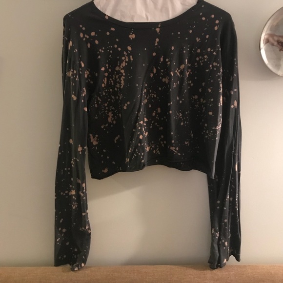 NWT Zara Long Bell Sleeved Crop Top - Picture 4 of 4